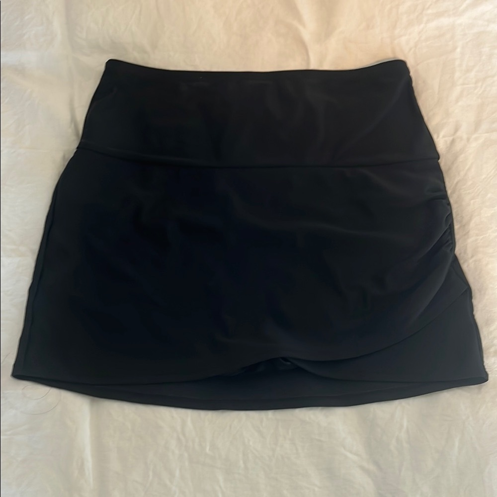 GRAPENT Women's High Waist Tulip Hem Shirring Swim Skirt Swimsuit Bikini Bottom